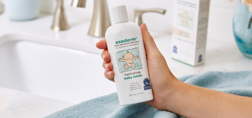 Baby Eczema Lotion application image