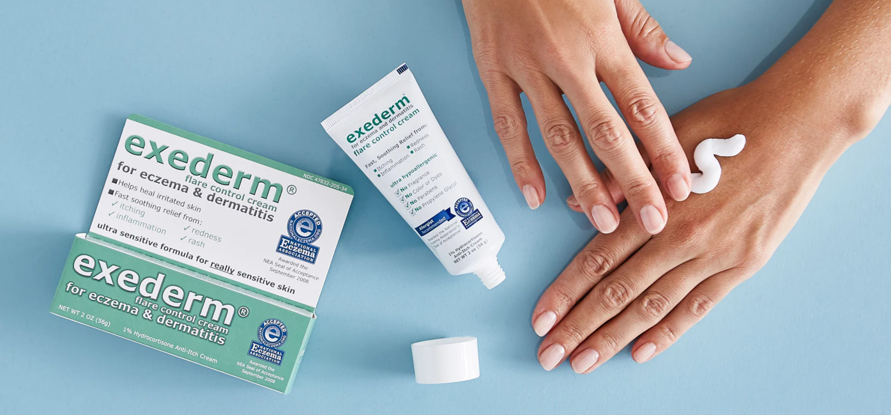 Flare Control Eczema Cream application image