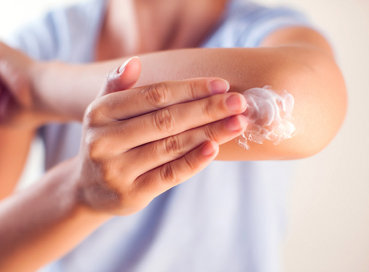 applying cream